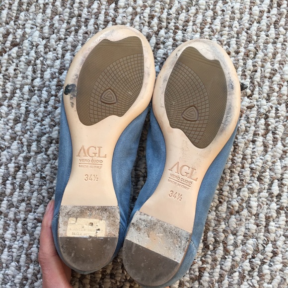 Attilio Giusti Leombruni Snakeskin denim ballet - Picture 4 of 7
